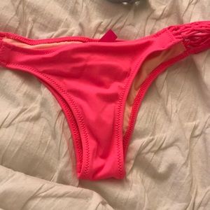 fluorescent pink bikini bottoms